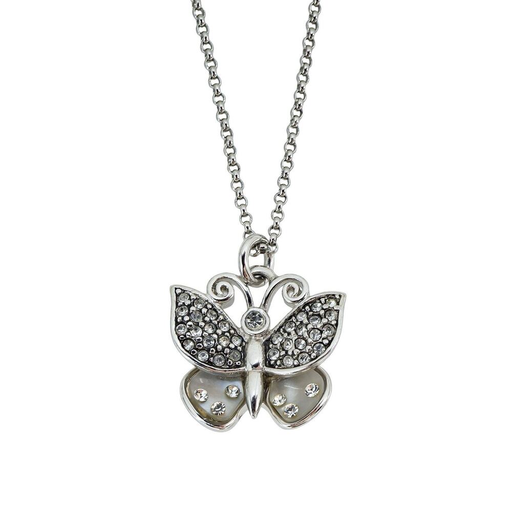 Juicy Couture Petite Butterfly Necklace Silver Tone Y2K Teen Gift Back To School
